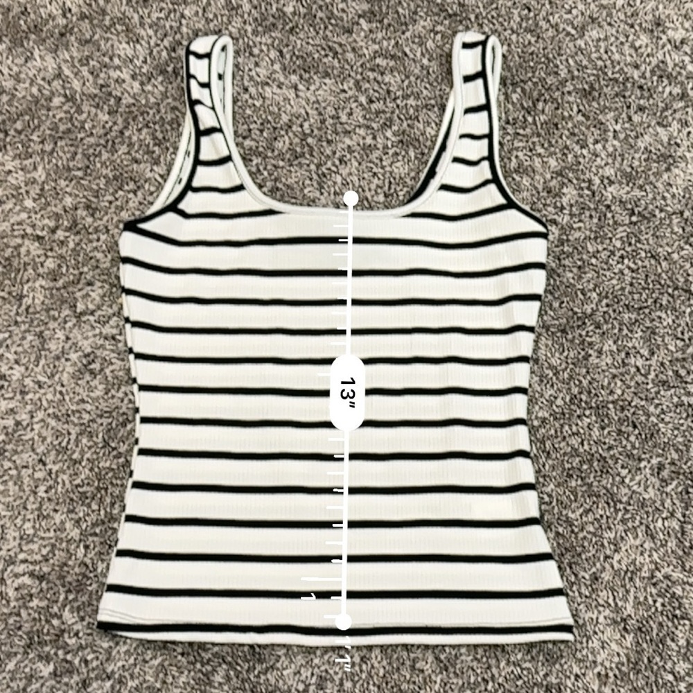 Black & White tank top Liz & Sara women Small - Picture 4 of 6